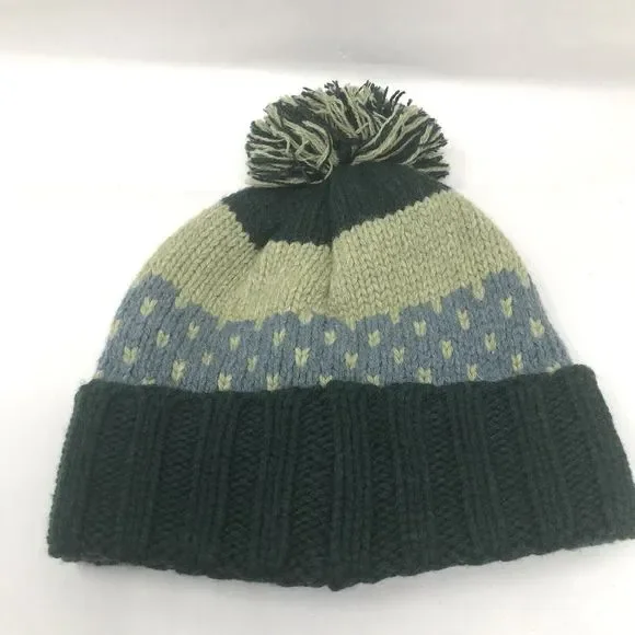 Patagonia Snowbelle Beanie Winter Hat Adult One Size Nordic Knit Northern Green - Picture 2 of 8